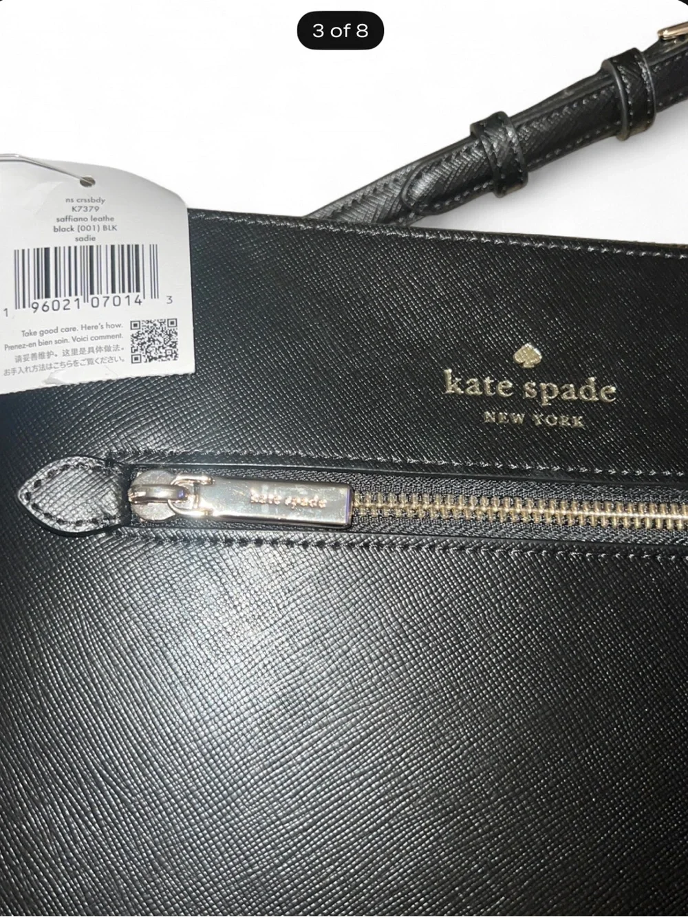 Kate Spade Sadie Black Saffiano Leather Messenger Crossbody ♠️ NWT